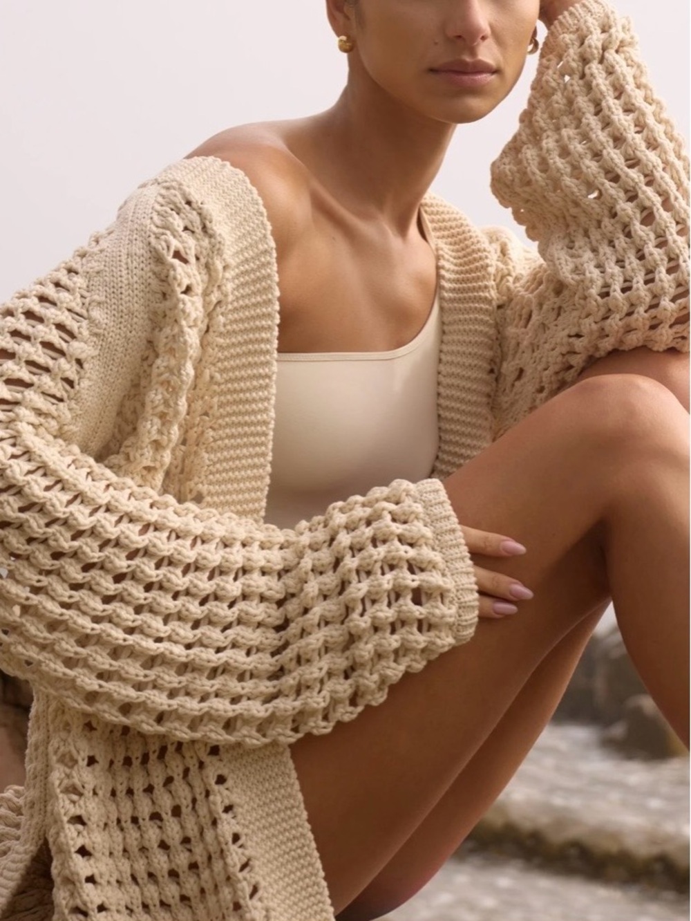 Brochu Walker The Keifer Open-Weave Knit Cardigan